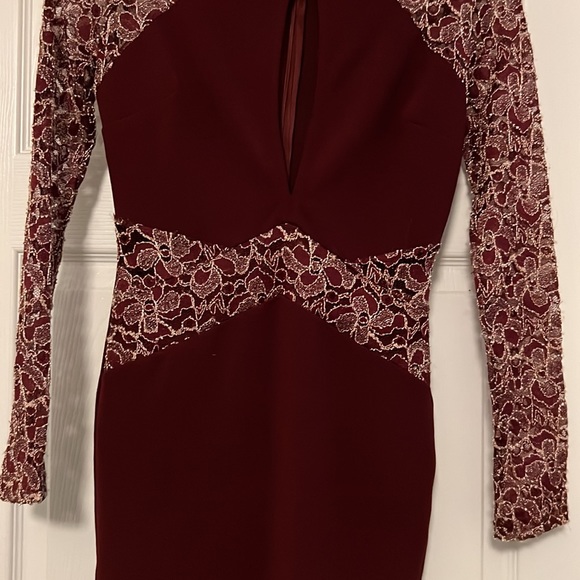 Privy Burgundy Lace Dress size small - Picture 3 of 12